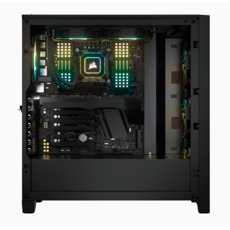 Corsair | Tempered Glass Mid-Tower ATX Case | iCUE 4000X RGB | Side window | Mid-Tower | Black | Power supply included No | ATX - 6